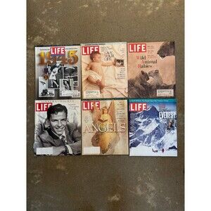 Lot of 6 Vintage 1996 LIFE Magazines - Angels, Frank Sinatra, 1945 Collector’s